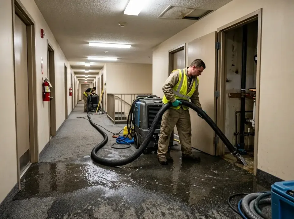 multi-unit-apartment-hallway-f-005 — frequently asked questions, Emergency Burst Pipe Water Extraction & Removal in Hermisto…